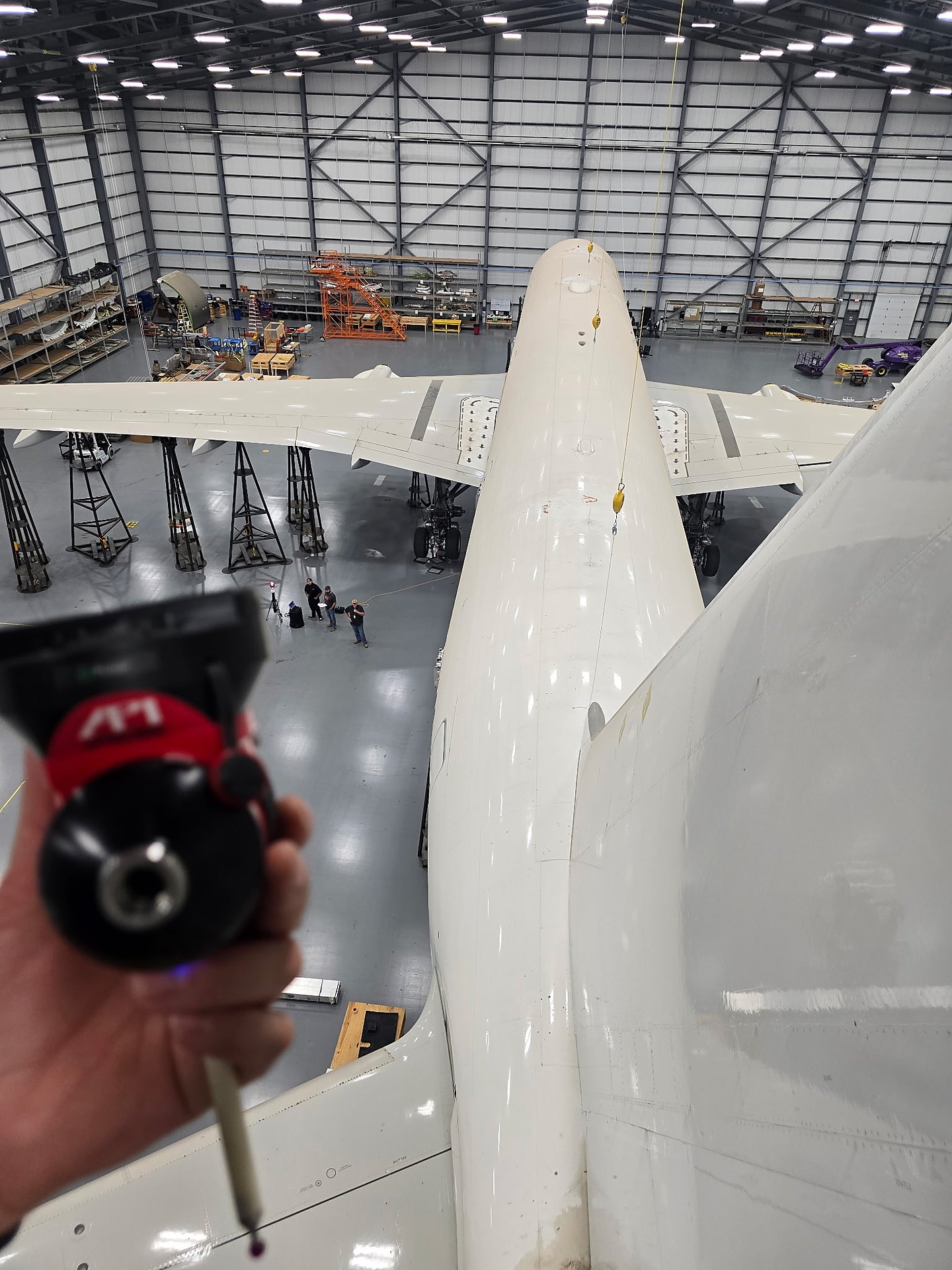 Aircraft survey measured from the tail