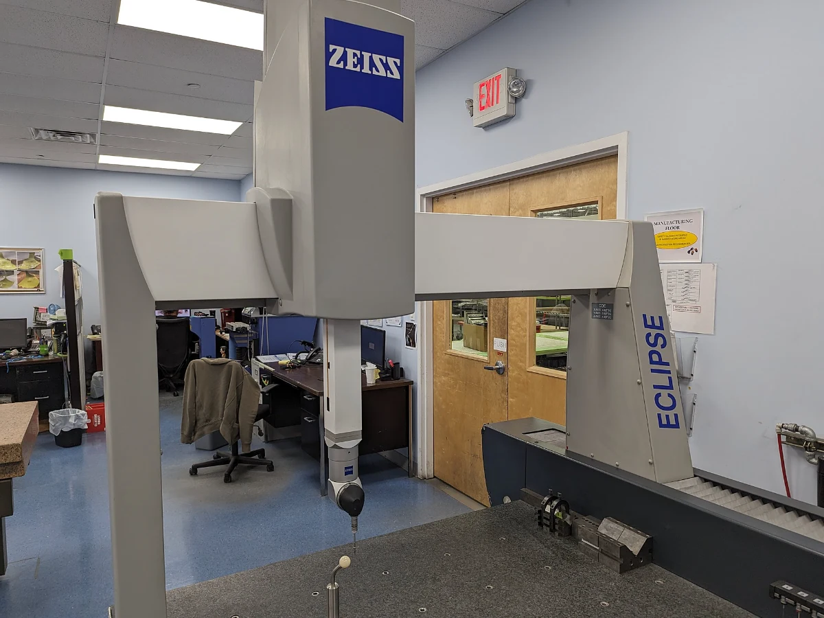 Bridge coordinate measuring machine in the inspection lab where customer parts are measured