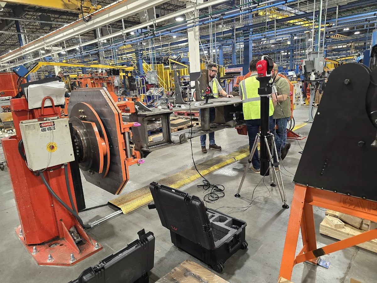 Machine alignment on a manufacturing plant floor